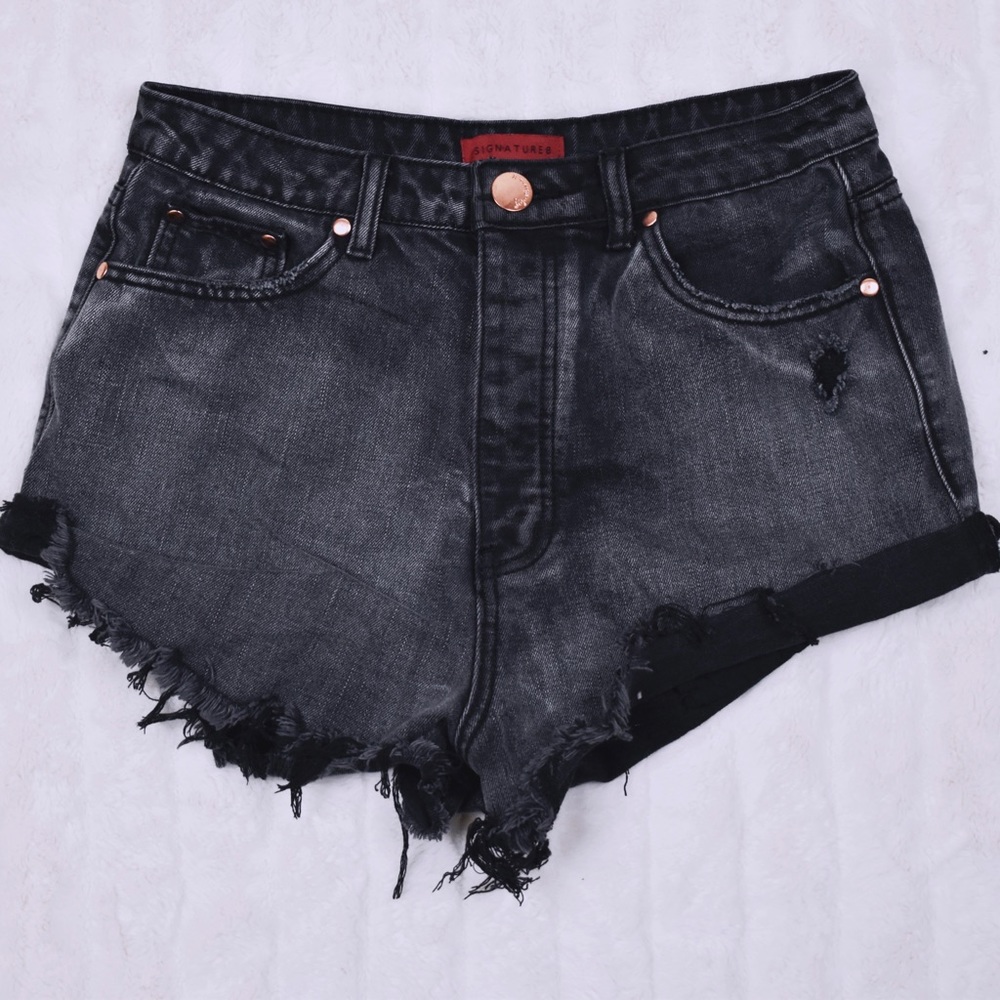 Black Denim Shorts